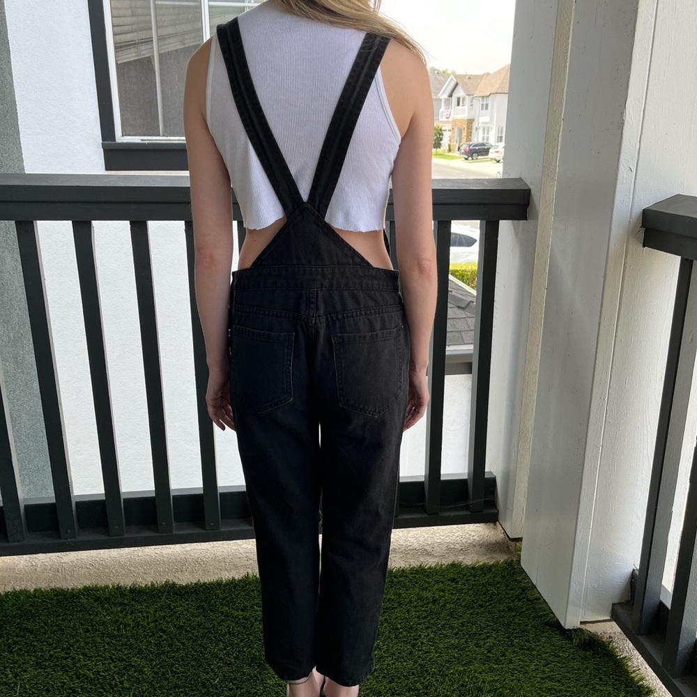 Forever 21 womens size small black overalls - Picture 6 of 8